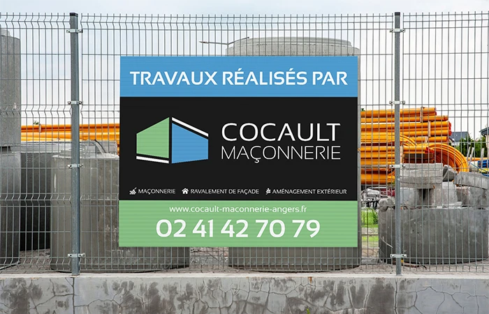 Panneau chantier Cocault maçonnerie